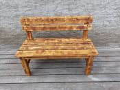 Dřevěná lavice Zuzana 120 x 53,5 x 88 cm - s opalem s opalem