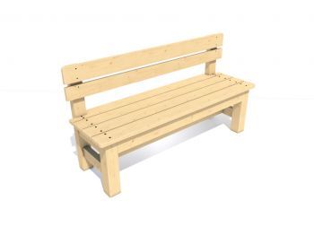 Dřevěná lavice Zuzana 120 x 53,5 x 88 cm - s impregnací s impregnací