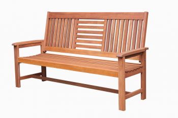 SEREMBAN zahradní lavice dřevěná s poduškou