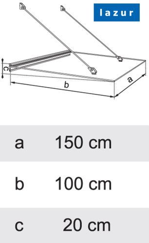 Vchodová stříška Lazur 150/97 bílá