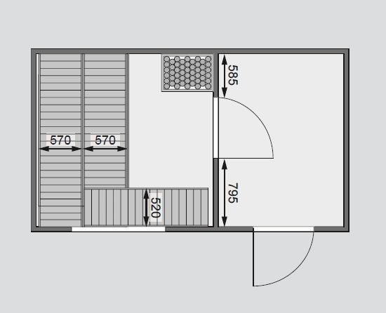 Finská sauna Skrollan 3 (86308) s předsíní