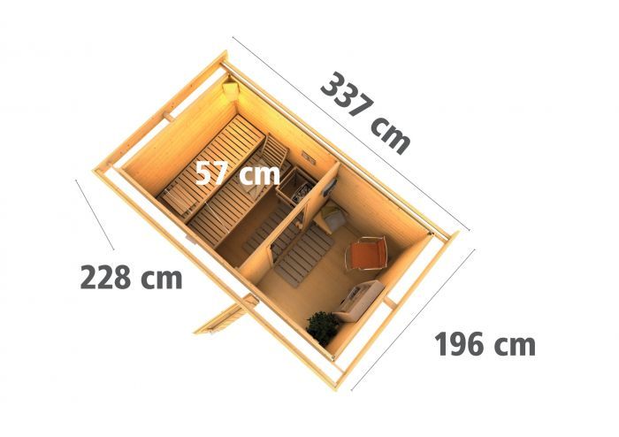 Finská sauna Skrollan 1 (86287) s předsíní