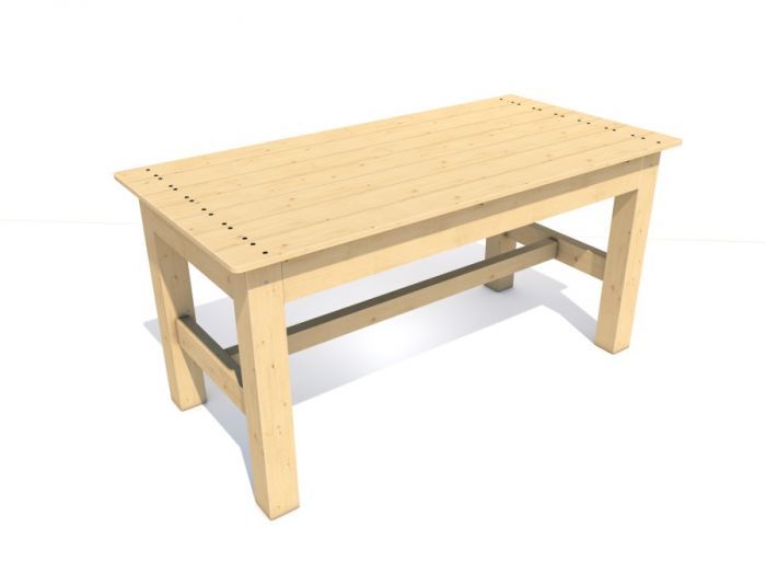 Dřevěný stůl Zuzana 160 x 79, 5x 79 cm - s impregnací s impregnací